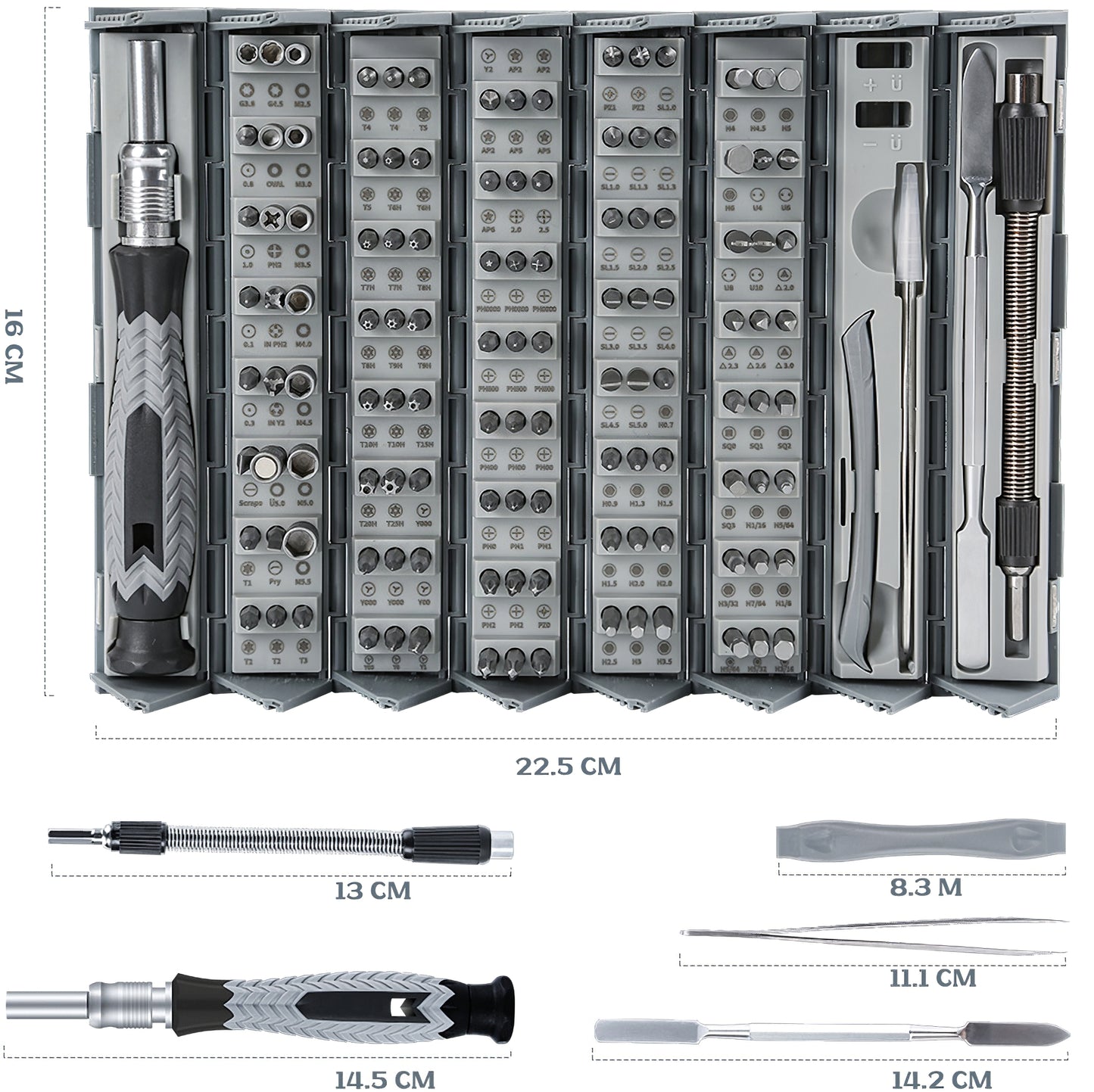 Отвертка OEM, 126in1, сива 