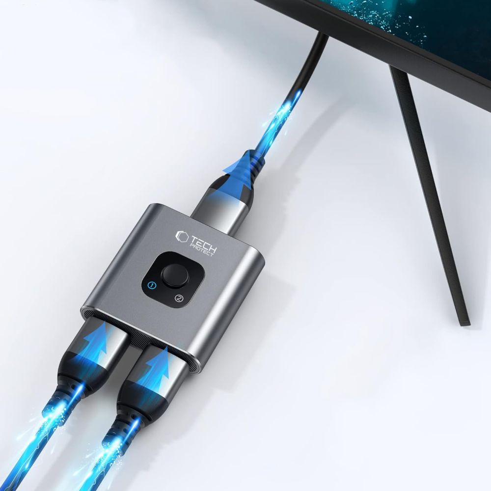 Switch Video HDMI Tech-Protect HB07, Сив