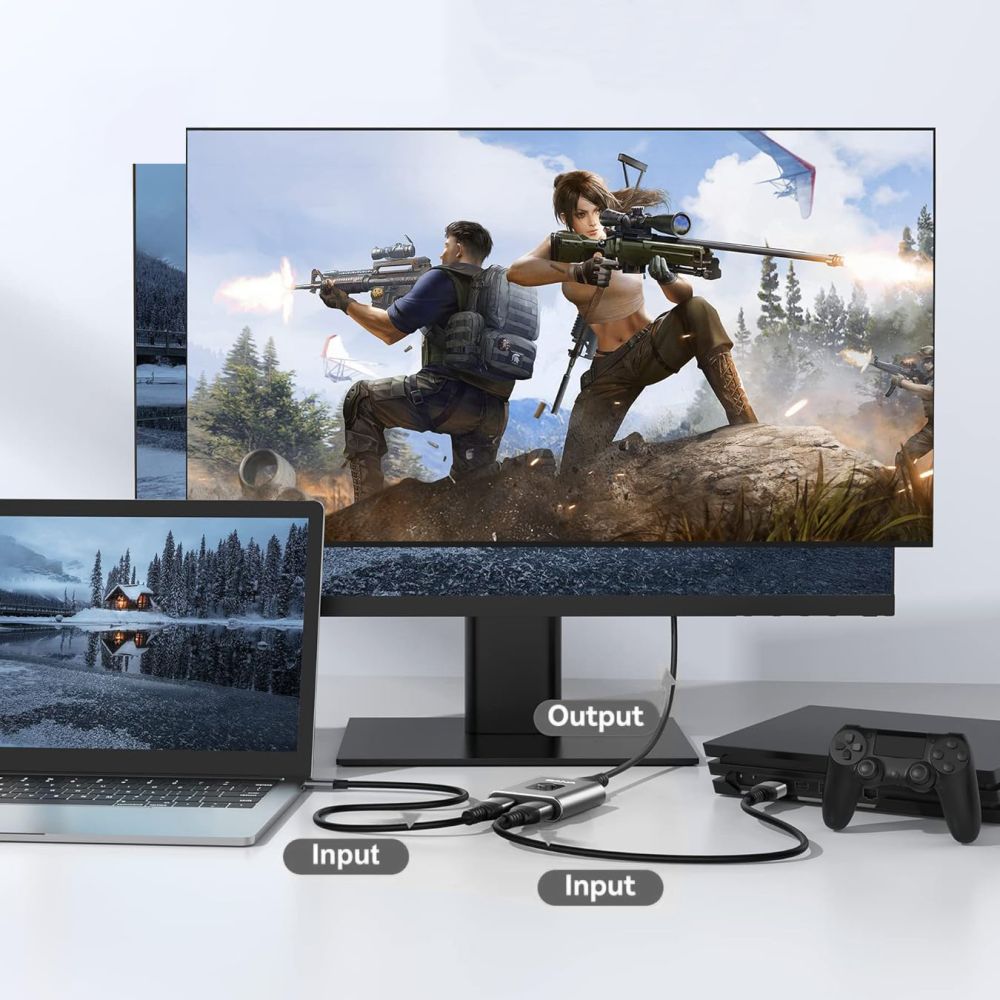 Switch Video HDMI Tech-Protect HB07, Сив