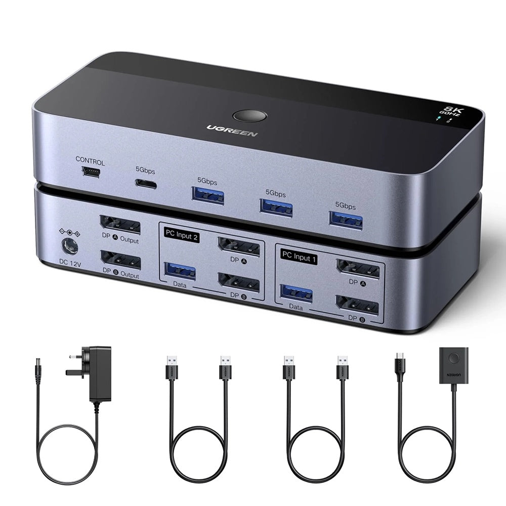 Switch Video DisplayPort UGREEN AK700 (55851), Сив