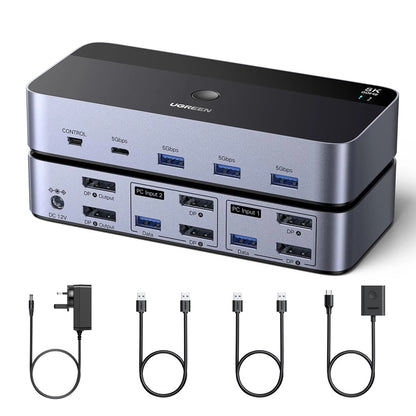 Switch Video DisplayPort UGREEN AK700 (55851), Сив
