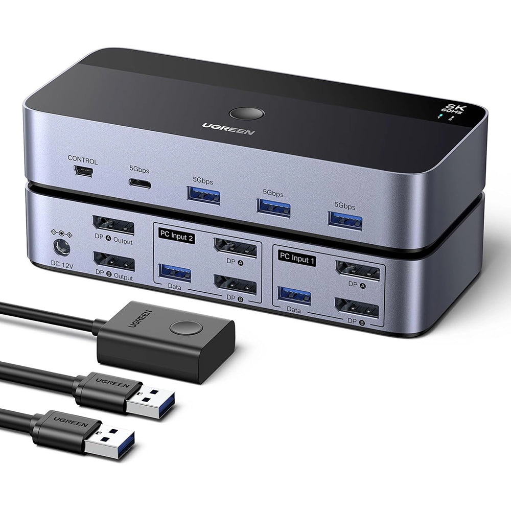Switch Video DisplayPort UGREEN AK700 (55851), Сив