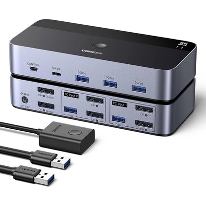 Switch Video DisplayPort UGREEN AK700 (55851), Сив