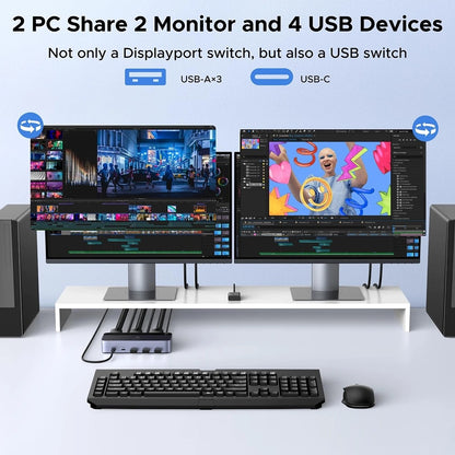 Switch Video DisplayPort UGREEN AK700 (55851), Сив