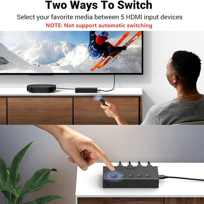 Switch Video HDMI UGREEN CM568 (90512), Черен