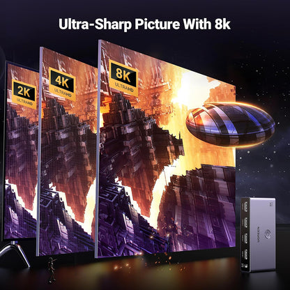 Switch Video HDMI UGREEN CM624 (15604), Сив