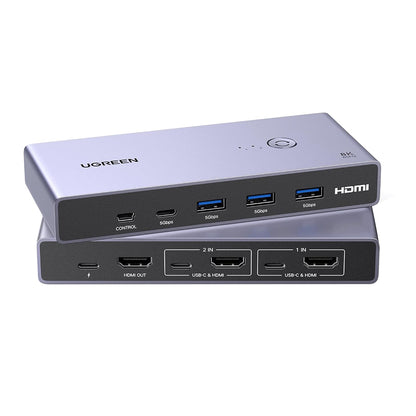Switch Video UGREEN CM692, Сив