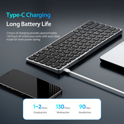 Bluetooth клавиатура DUX DUCIS LK Mini, бяла
