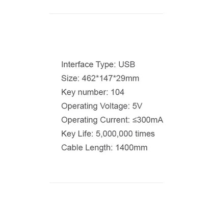 Геймърска клавиатура HAVIT KB866L, RGB, 1.4m, Черно-Червена