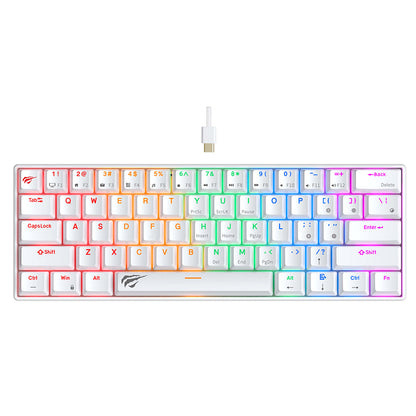 Клавиатура за игри HAVIT KB903L, RGB, 1.8m, Бяла