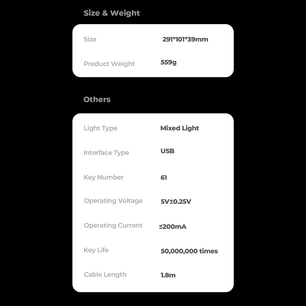 Клавиатура за игри HAVIT KB903L, RGB, 1.8m, Бяла