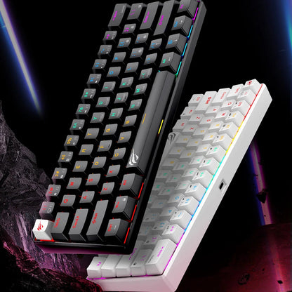 Гейминг клавиатура HAVIT KB903L, RGB, 1.8m, Бяло Синя