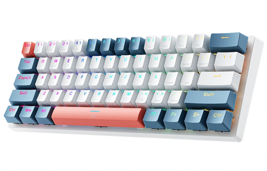 Гейминг клавиатура с кабел USB Machenike K500-B61 Механична, RGB, подсветка Червена, Бяла, Синя