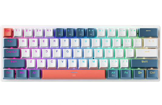 Гейминг клавиатура с кабел USB Machenike K500-B61 Механична, RGB, подсветка Червена, Бяла, Синя