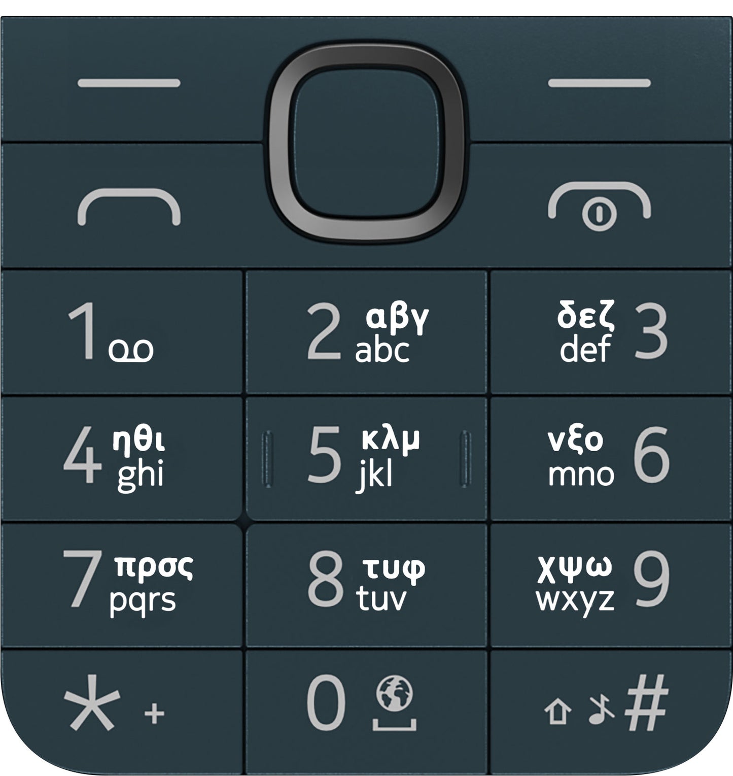 Гръцка клавиатура за Nokia 225 4G (2024), синя