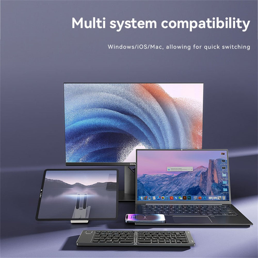 Сгъваема Bluetooth клавиатура Yesido KB27, Черна