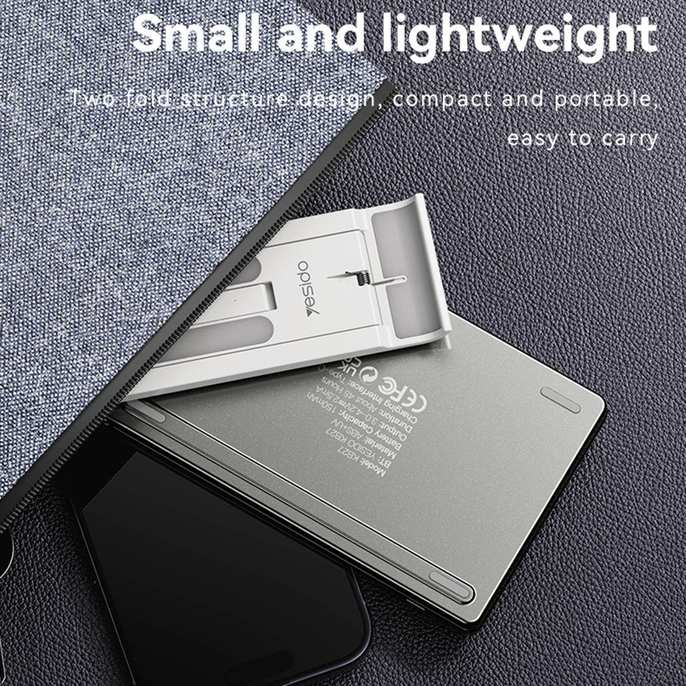 Сгъваема Bluetooth клавиатура Yesido KB27, Черна