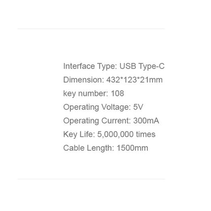 Клавиатура Wired USB HAVIT KB252, USB-C, 1.5m, Черна