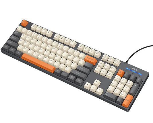 Проводна USB клавиатура HOCO GM61 Tri-Color, 1.45м, Сива