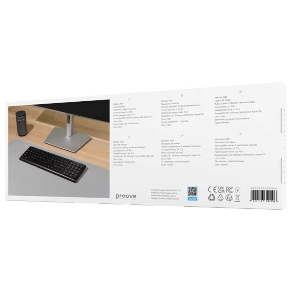 Безжична клавиатура Proove Classic Code, Черна KBCDEN00003001
