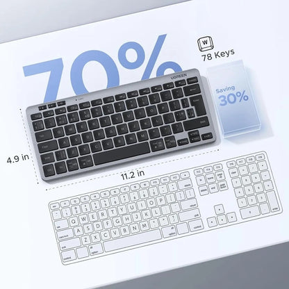 Безжична клавиатура UGREEN 75049, BT / Wi-Fi, Черна