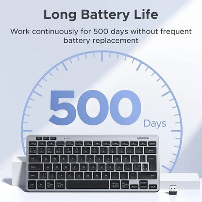 Безжична клавиатура UGREEN 75049, BT / Wi-Fi, Черна