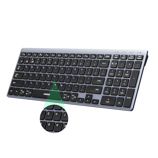 Безжична клавиатура UGREEN K552 (75163), BT / Wi-Fi, Черна
