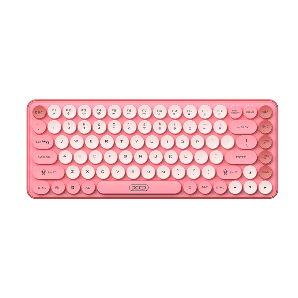 XO Design KB-12 Wireless Keyboard, BT / Wi-Fi, Pink