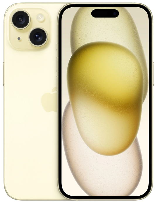 Мобилен телефон Apple iPhone 15, 128GB, Жълт MTP23ZD/A