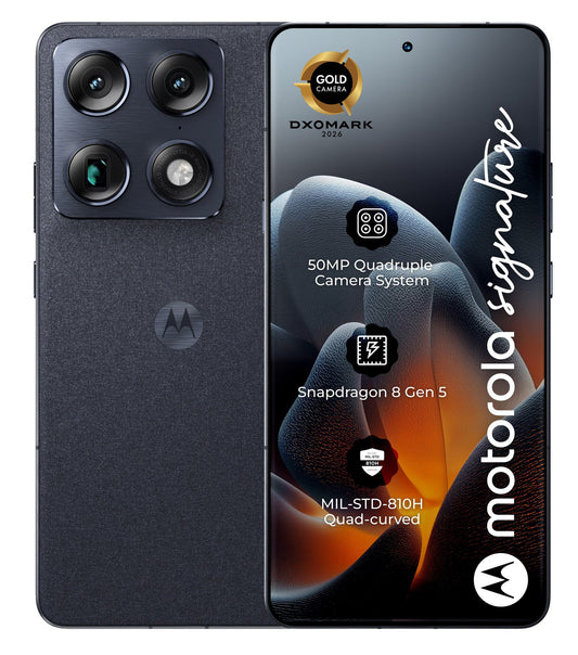 Мобилен телефон Motorola Signature 5G, 512GB, 16GB, Pantone Carbon PBAB0002SE