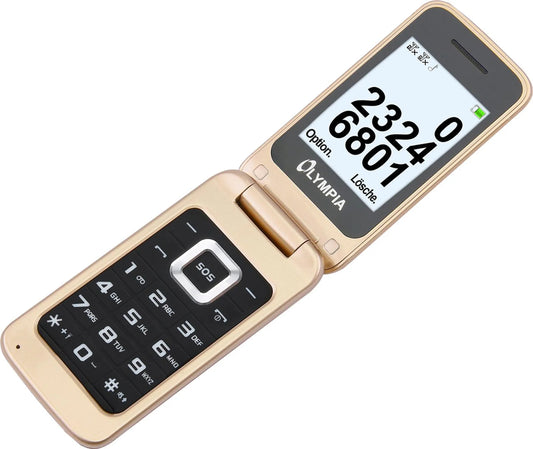Мобилен телефон Olympia Luna Dual SIM, Gold 2212
