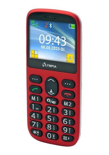 Мобилен телефон Olympia Sun Komfort Dual SIM, Червен 2223