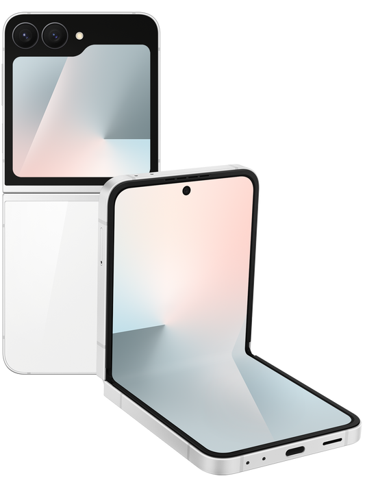 Мобилен телефон Samsung Galaxy Z Flip7 FE, 128GB, 8GB, White SM-F761BZWGEUB