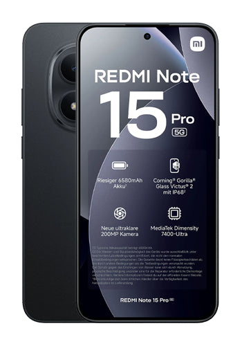 Мобилен телефон Xiaomi Redmi Note 15 Pro 5G, 512GB, 8GB, Black
