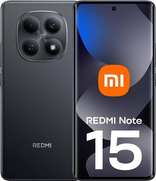 Мобилен телефон Xiaomi Redmi Note 15 4G, 128GB, 6GB, Black MZB0M8GEU