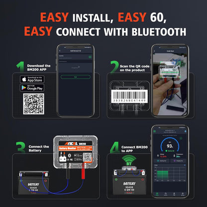 Bluetooth Tester for Car Battery Monitoring Ancel BM200
