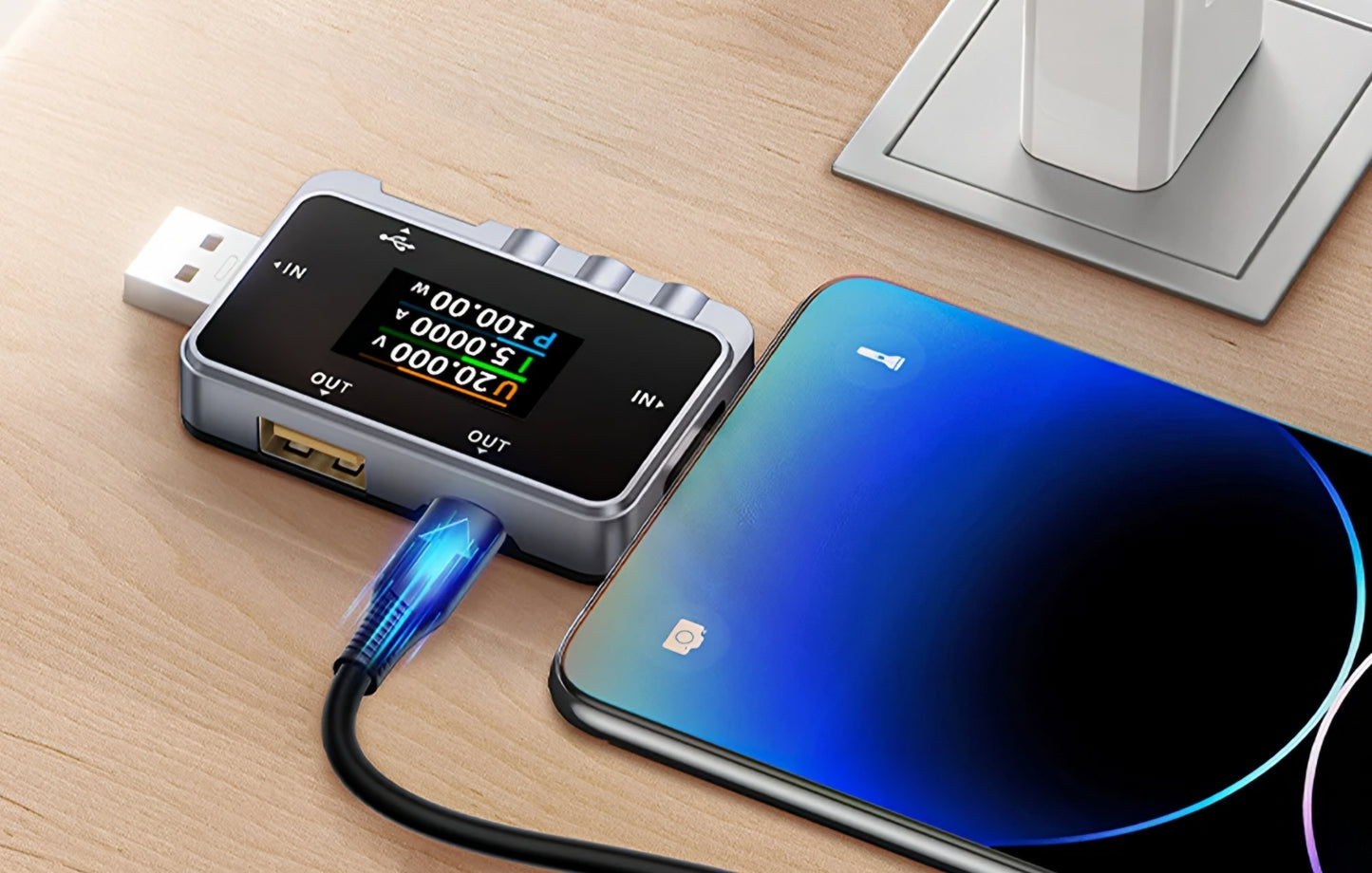 Тестер за сервиз Fnirsi FNAC-28, USB-A / USB-C