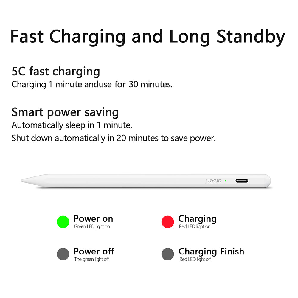 Touch Pen Techsuit AC10-CP for Apple iPad, Active Version, White