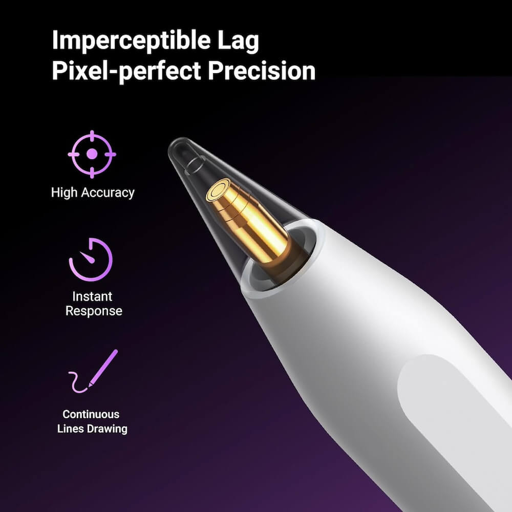 Touch Pen UGREEN за Apple iPad, Активна версия, Бял
