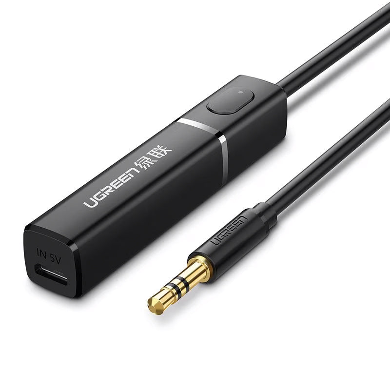Bluetooth трансмитер UGREEN CM107, AUX, Черен