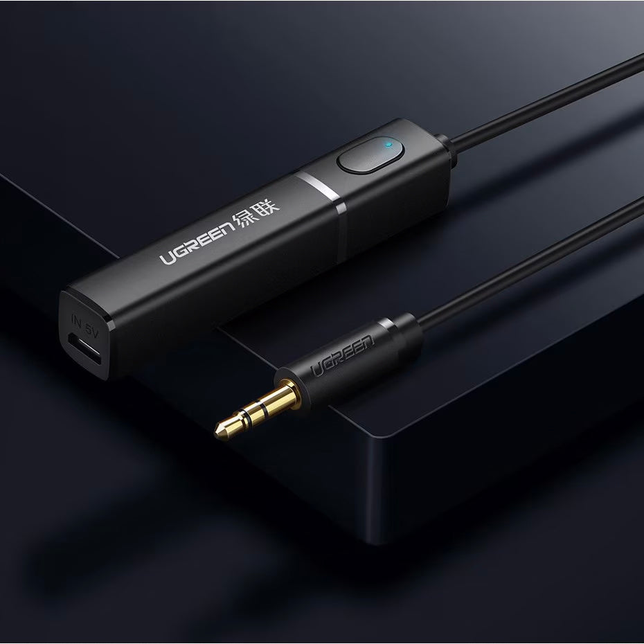 Bluetooth трансмитер UGREEN CM107, AUX, Черен