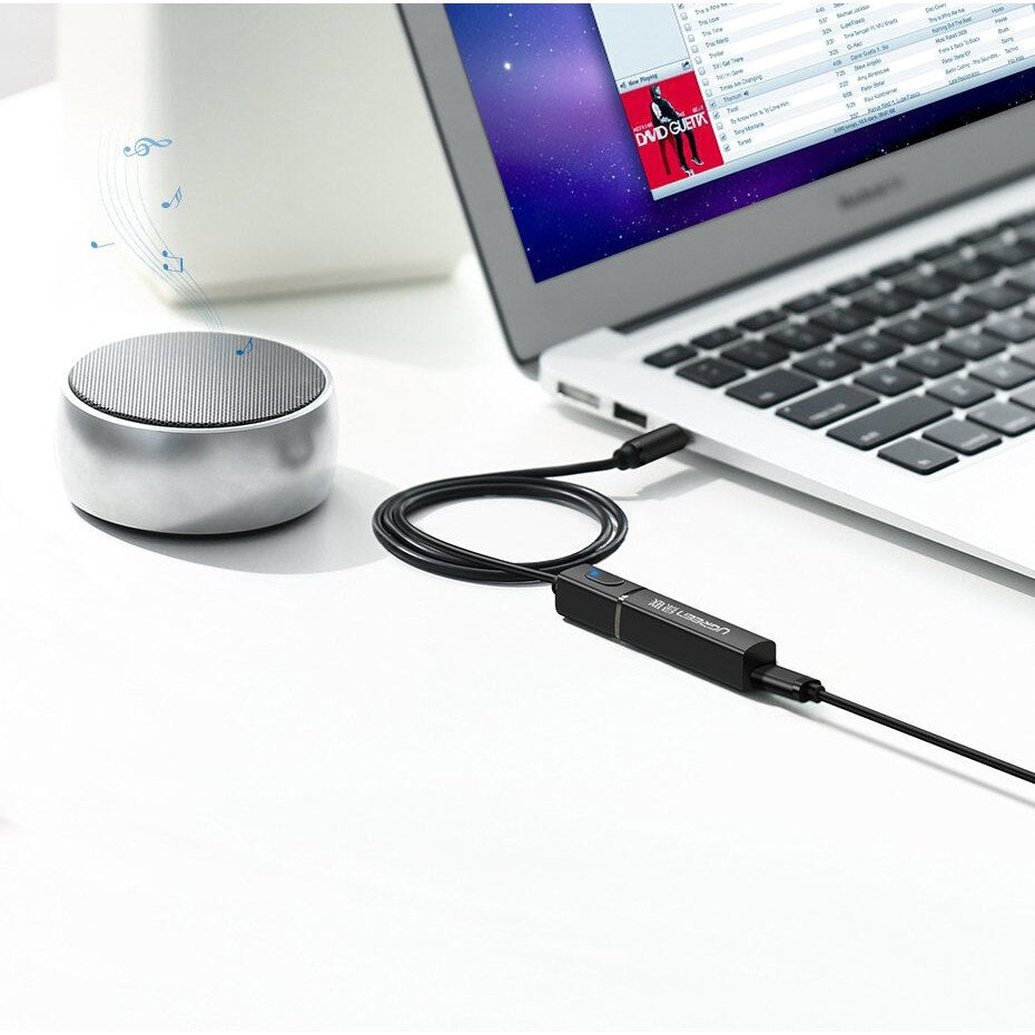Bluetooth трансмитер UGREEN CM107, AUX, Черен