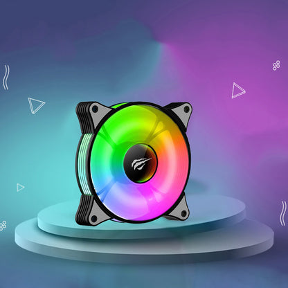 Вентилатор HAVIT F2095, RGB, 600RPM - 1800RPM, 38dB, 1.44W, Черен