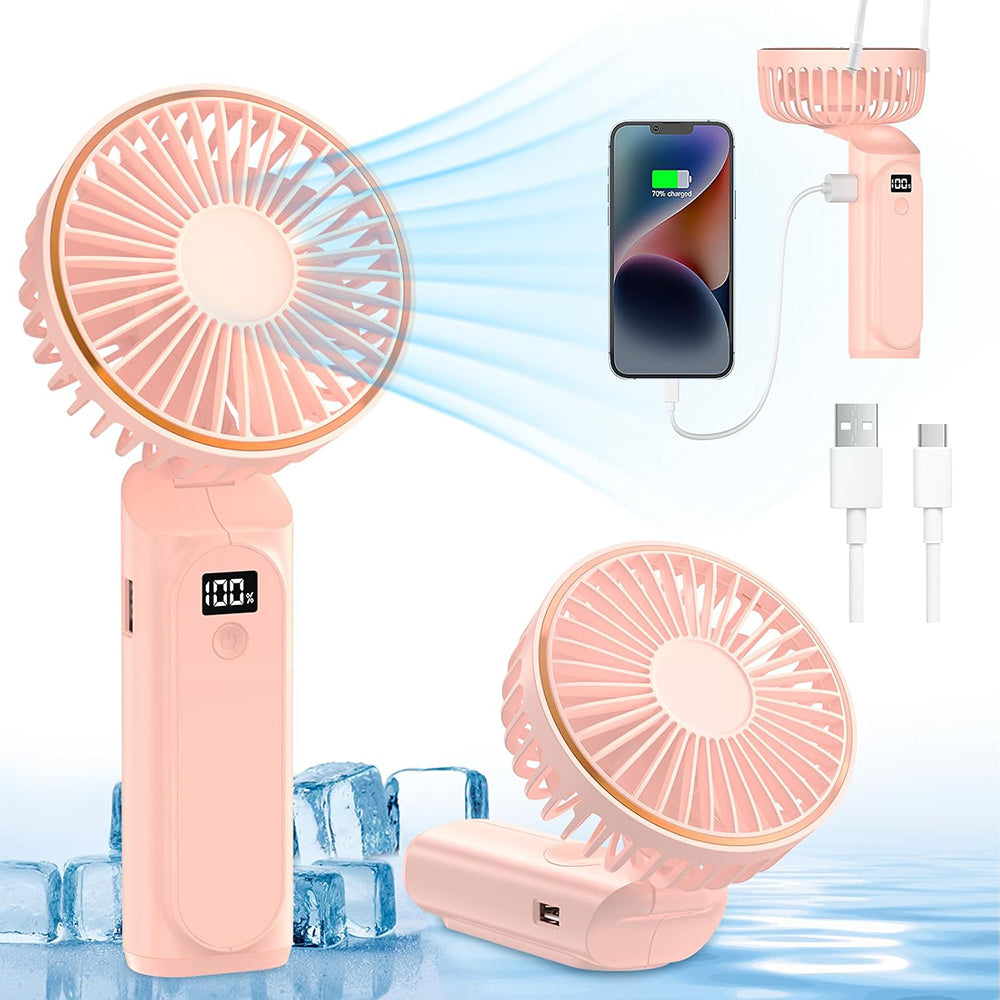 Techsuit M12 Portable Fan, Pink