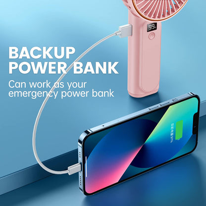 Techsuit M12 Portable Fan, Pink