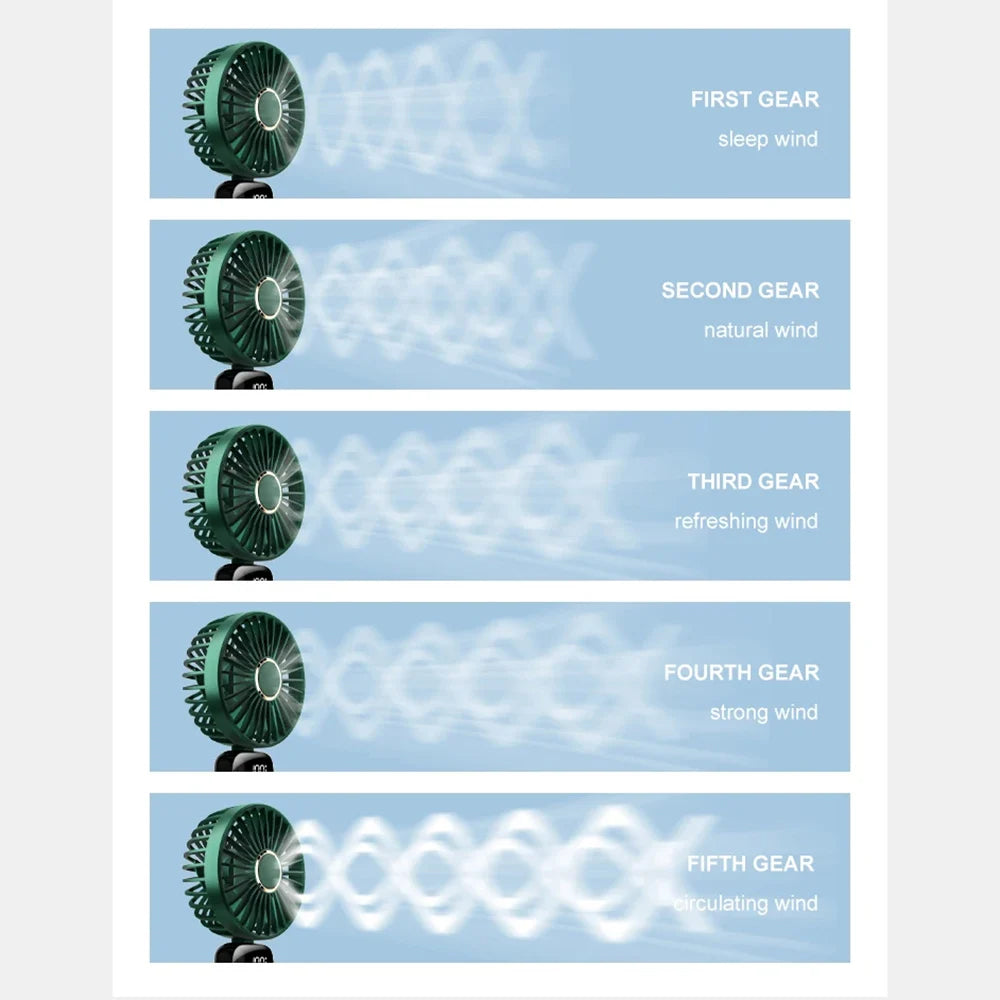 Techsuit N15 Portable Fan, Green