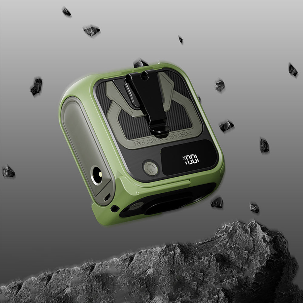 Преносим вентилатор Techsuit Z13 с външна батерия 10000mAh, Сив