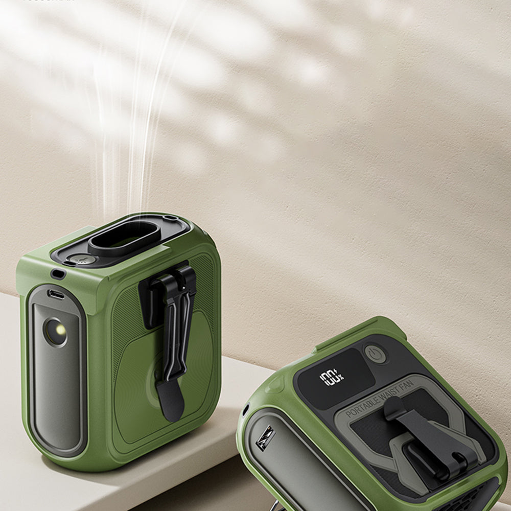 Преносим вентилатор Techsuit Z13 с външна батерия 10000mAh, Сив