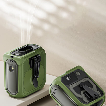 Преносим вентилатор Techsuit Z13 с външна батерия 10000mAh, Сив