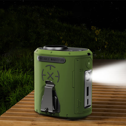 Преносим вентилатор Techsuit Z14 с външна батерия 5000mAh, Зелен